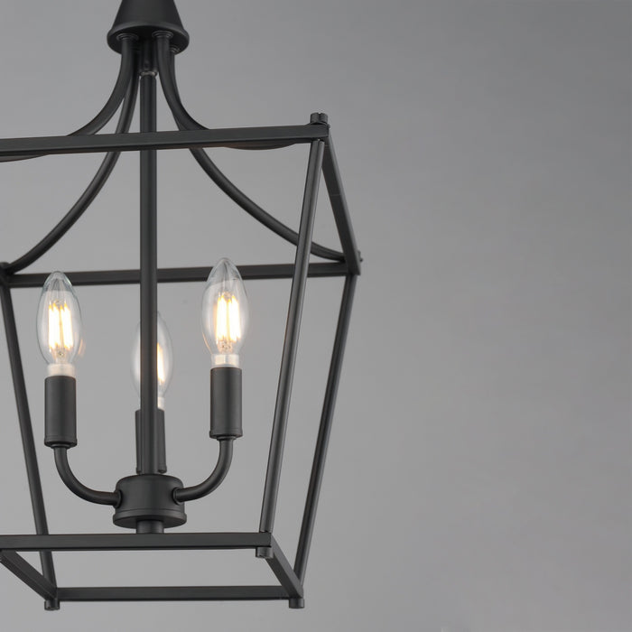 Maxim - 25313BK - Three Light Pendant - Clifton - Black