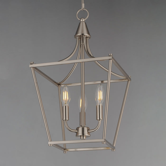 Maxim - 25313SN - Three Light Pendant - Clifton - Satin Nickel