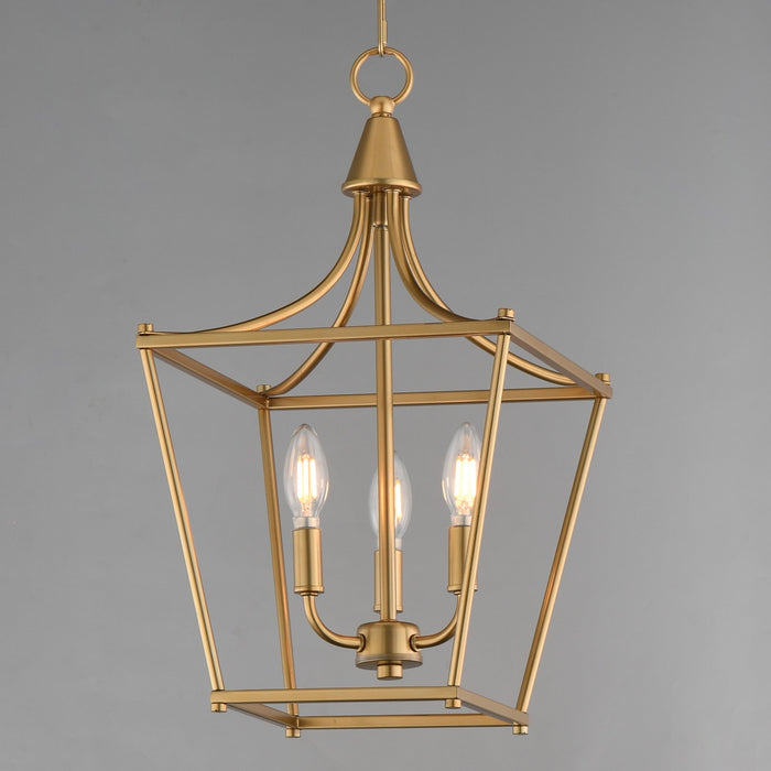Maxim - 25313NAB - Three Light Pendant - Clifton - Natural Aged Brass