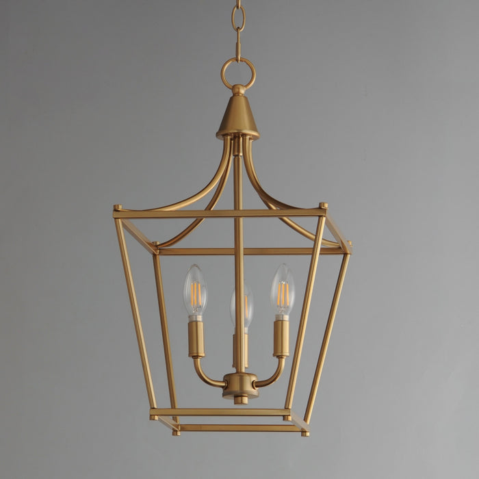 Maxim - 25313NAB - Three Light Pendant - Clifton - Natural Aged Brass