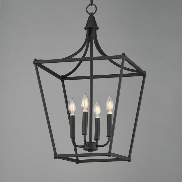 Maxim - 25314BK - Four Light Pendant - Clifton - Black