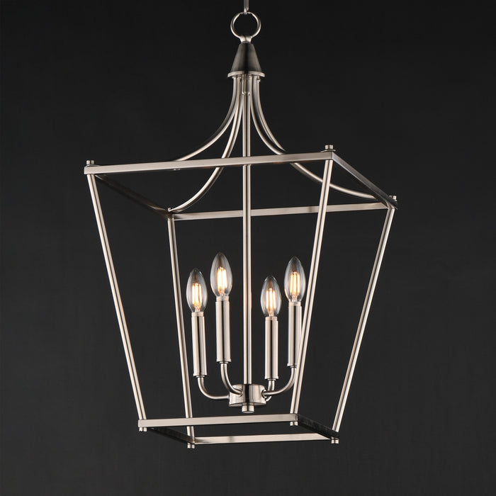 Maxim - 25314SN - Four Light Pendant - Clifton - Satin Nickel
