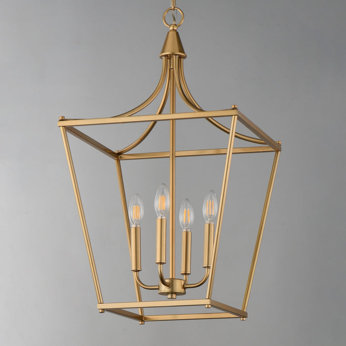 Maxim - 25314NAB - Four Light Pendant - Clifton - Natural Aged Brass