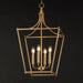 Maxim - 25314NAB - Four Light Pendant - Clifton - Natural Aged Brass