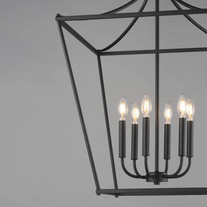 Maxim - 25316BK - Six Light Pendant - Clifton - Black