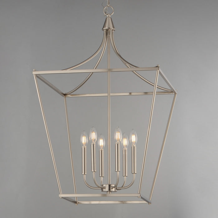 Maxim - 25316SN - Six Light Pendant - Clifton - Satin Nickel