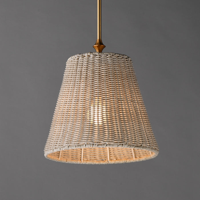 Maxim - 21486WWTNAB - One Light Pendant - Baja - Natural Aged Brass