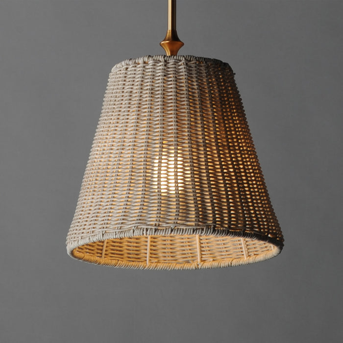 Maxim - 21486WWTNAB - One Light Pendant - Baja - Natural Aged Brass
