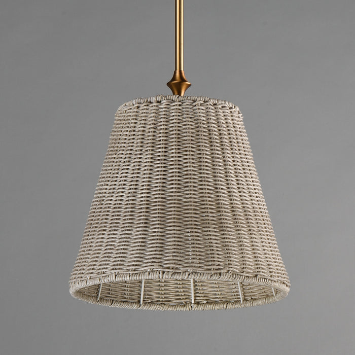 Maxim - 21486WWTNAB - One Light Pendant - Baja - Natural Aged Brass