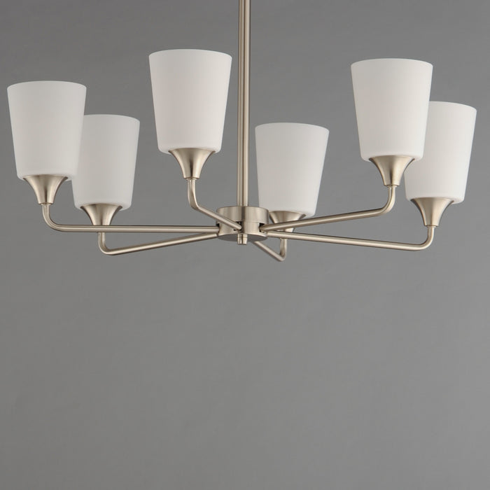 Maxim - 12876SWSN - Six Light Chandelier - Hudson - Satin Nickel