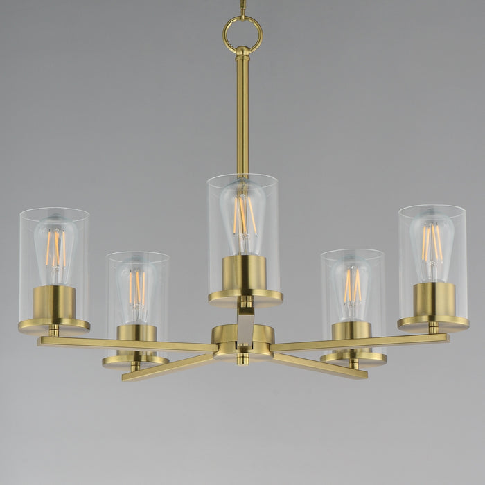 Maxim - 10286CLSBR - Five Light Chandelier - Lateral - Satin Brass