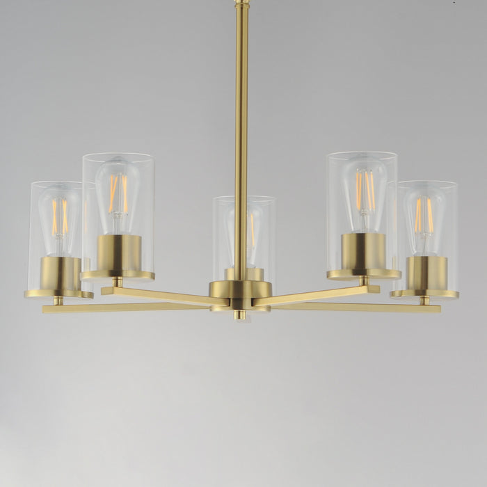 Maxim - 10286CLSBR - Five Light Chandelier - Lateral - Satin Brass