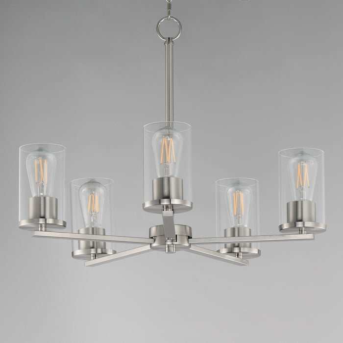 Maxim - 10286CLSN - Five Light Chandelier - Lateral - Satin Nickel