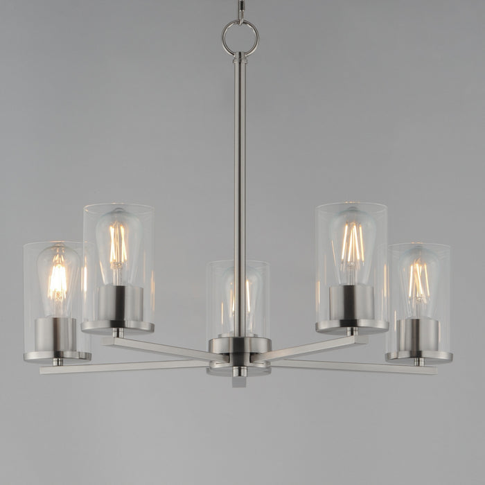 Maxim - 10286CLSN - Five Light Chandelier - Lateral - Satin Nickel