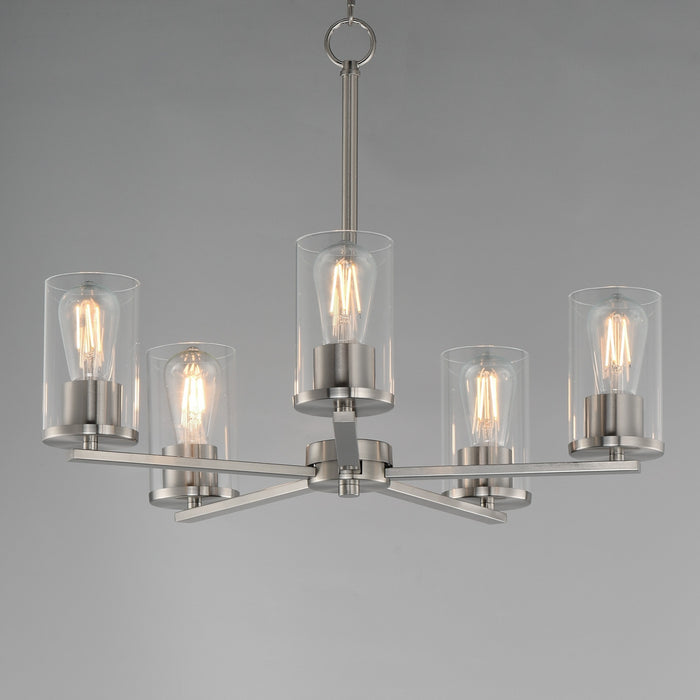 Maxim - 10286CLSN - Five Light Chandelier - Lateral - Satin Nickel