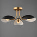 Maxim - 10823BKNAB - Three Light Semi Flush Mount - Maris - Black / Natural Aged Brass