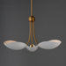 Maxim - 10824WTNAB - Three Light Pendant - Maris - White/Natural Aged Brass