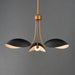 Maxim - 10824BKNAB - Three Light Pendant - Maris - Black / Natural Aged Brass