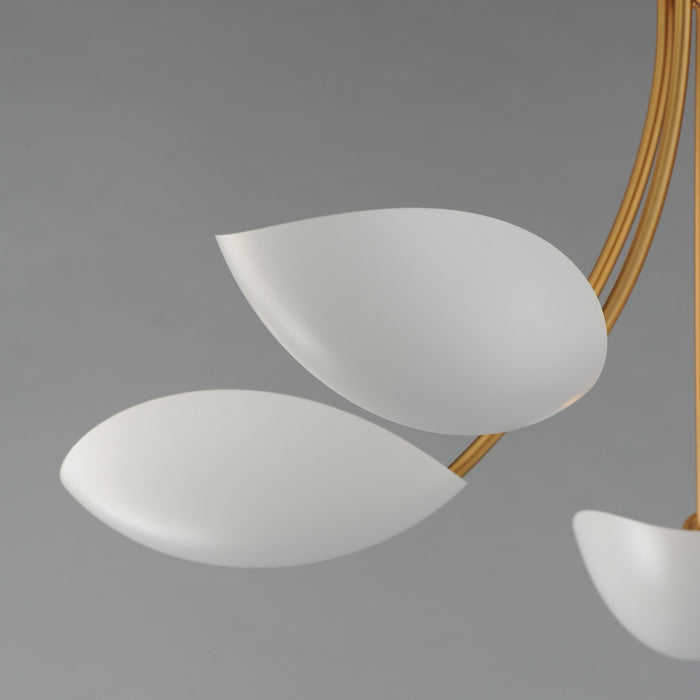 Maxim - 10825WTNAB - Five Light Chandelier - Maris - White/Natural Aged Brass