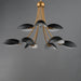 Maxim - 10829BKNAB - Nine Light Chandelier - Maris - Black / Natural Aged Brass