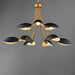 Maxim - 10829BKNAB - Nine Light Chandelier - Maris - Black / Natural Aged Brass