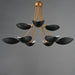 Maxim - 10829BKNAB - Nine Light Chandelier - Maris - Black / Natural Aged Brass
