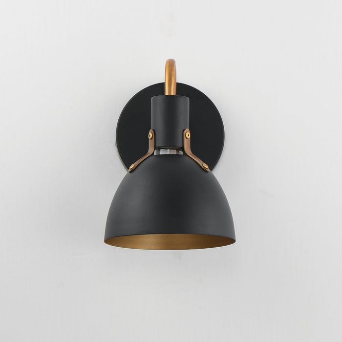 Maxim - 12341BKAB - One Light Wall Sconce - Dusk - Black / Antique Brass