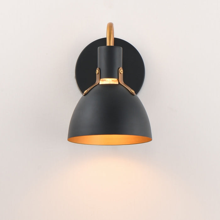 Maxim - 12341BKAB - One Light Wall Sconce - Dusk - Black / Antique Brass