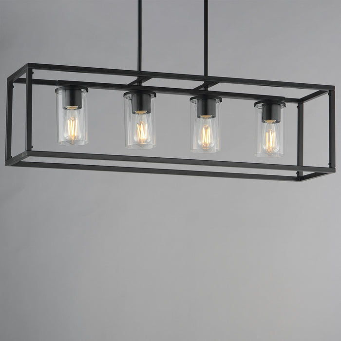 Maxim - 10288CLBK - Four Light Linear Pendant - Lateral - Black