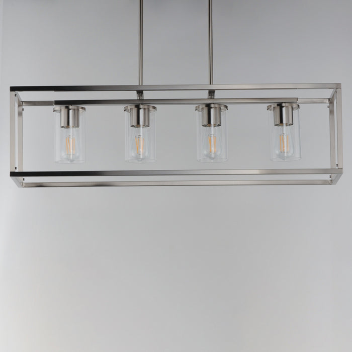 Maxim - 10288CLSN - Four Light Linear Pendant - Lateral - Satin Nickel