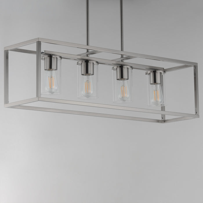 Maxim - 10288CLSN - Four Light Linear Pendant - Lateral - Satin Nickel