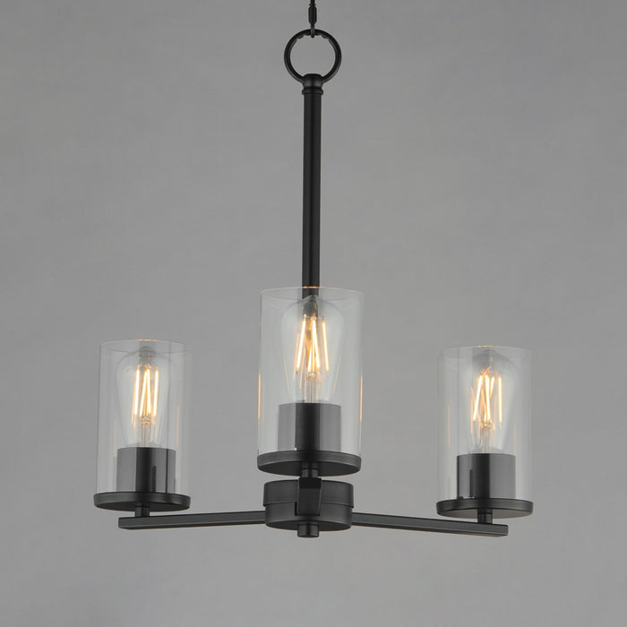 Maxim - 10287CLBK - Three Light Chandelier - Lateral - Black