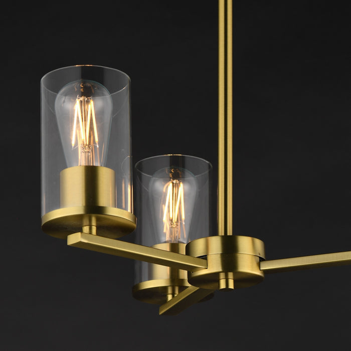 Maxim - 10287CLSBR - Three Light Chandelier - Lateral - Satin Brass