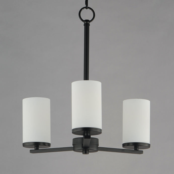Maxim - 10287SWBK - Three Light Chandelier - Lateral - Black