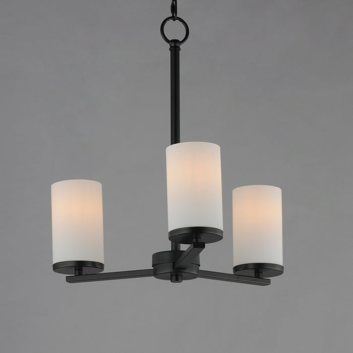 Maxim - 10287SWBK - Three Light Chandelier - Lateral - Black