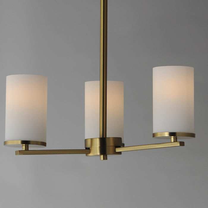 Maxim - 10287SWSBR - Three Light Chandelier - Lateral - Satin Brass