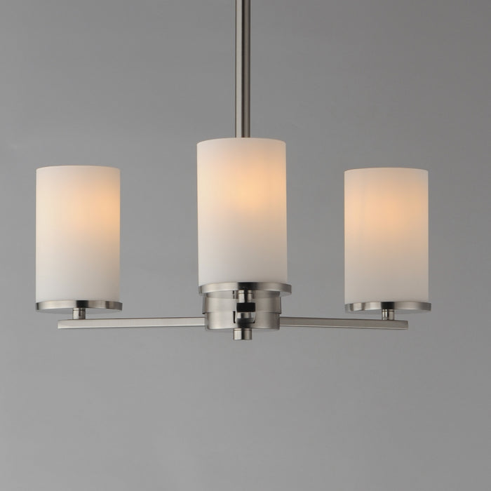 Maxim - 10287SWSN - Three Light Chandelier - Lateral - Satin Nickel