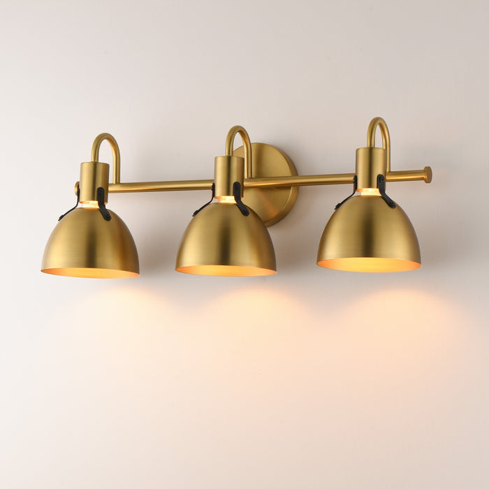 Maxim - 12343SBR - Three Light Wall Sconce - Dusk - Satin Brass