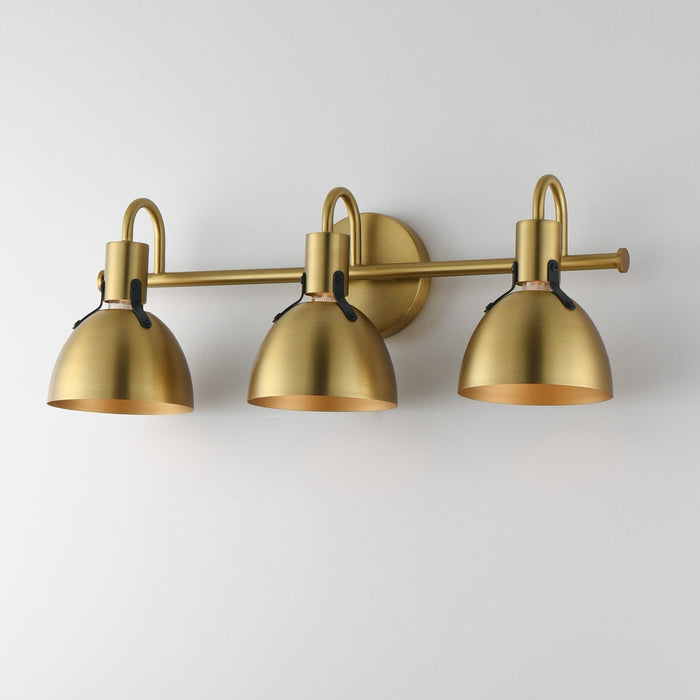 Maxim - 12343SBR - Three Light Wall Sconce - Dusk - Satin Brass