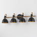 Maxim - 12344BKAB - Four Light Wall Sconce - Dusk - Black / Antique Brass