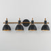 Maxim - 12344BKAB - Four Light Wall Sconce - Dusk - Black / Antique Brass