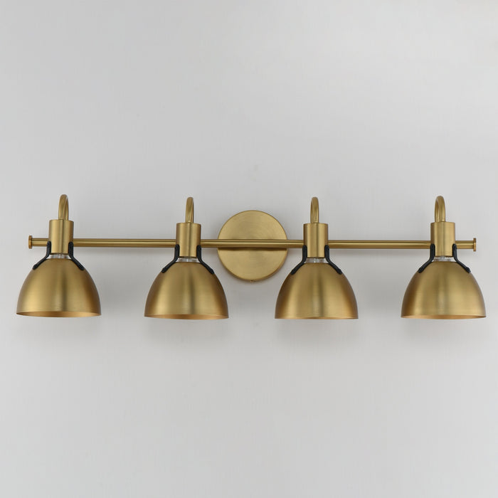 Maxim - 12344SBR - Four Light Wall Sconce - Dusk - Satin Brass