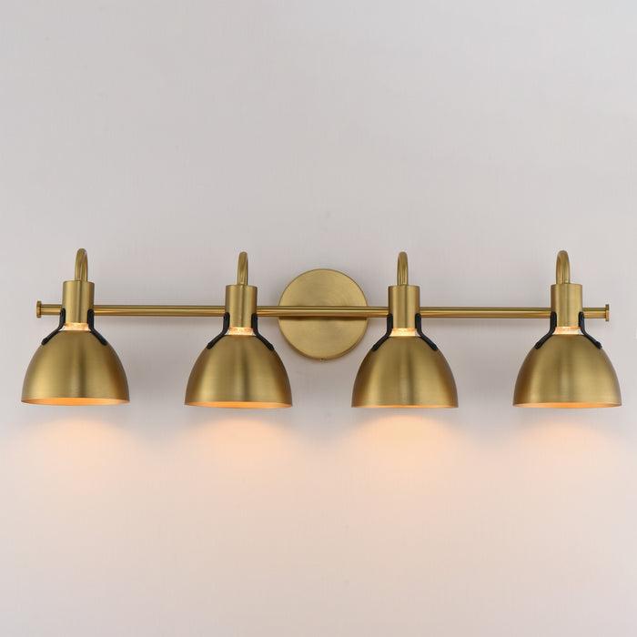 Maxim - 12344SBR - Four Light Wall Sconce - Dusk - Satin Brass