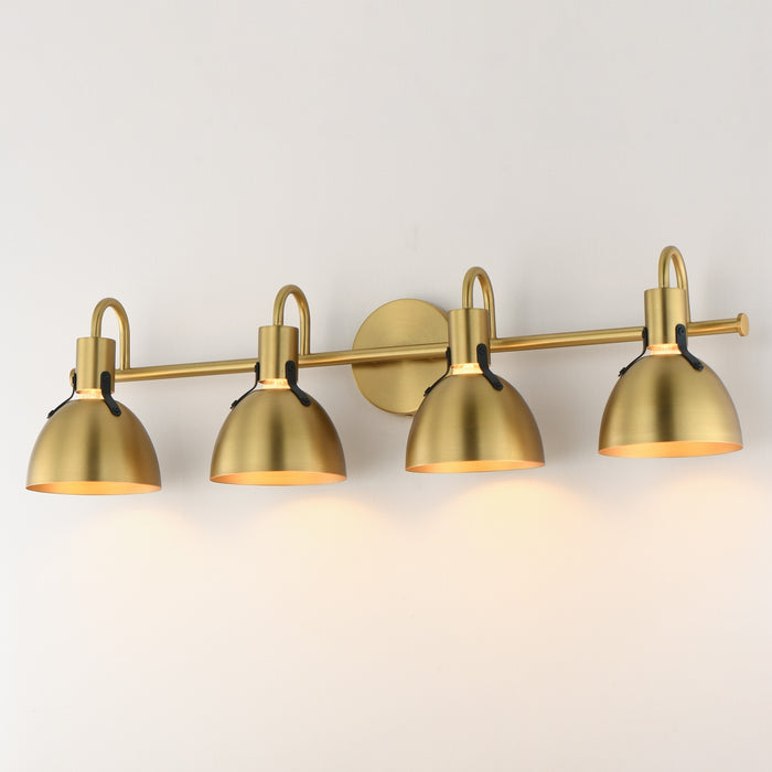 Maxim - 12344SBR - Four Light Wall Sconce - Dusk - Satin Brass