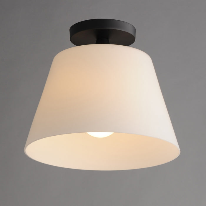 Maxim - 12880SWBK - One Light Semi-Flush Mount/Pendant - Hudson - Black