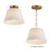Maxim - 12880SWNAB - One Light Semi-Flush Mount/Pendant - Hudson - Natural Aged Brass