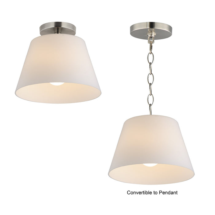 Maxim - 12880SWSN - One Light Semi-Flush Mount/Pendant - Hudson - Satin Nickel