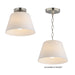 Maxim - 12880SWSN - One Light Semi-Flush Mount/Pendant - Hudson - Satin Nickel