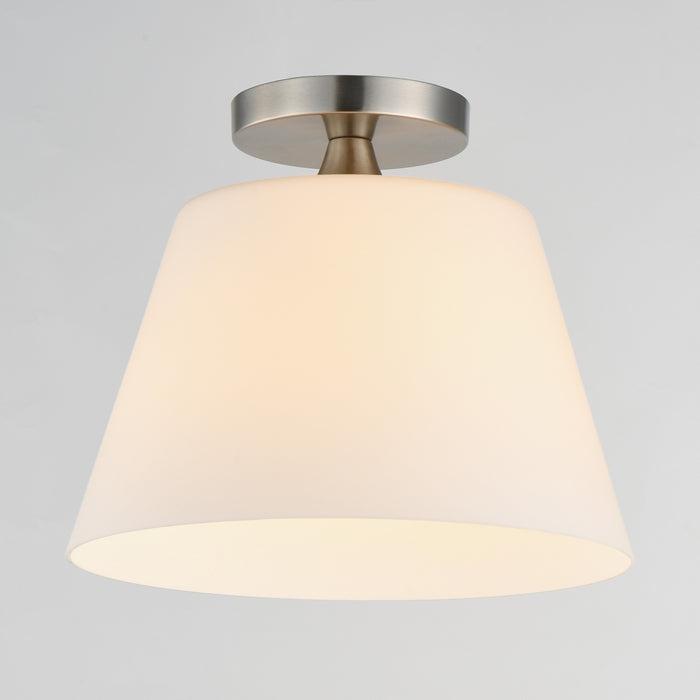 Maxim - 12880SWSN - One Light Semi-Flush Mount/Pendant - Hudson - Satin Nickel