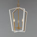 Maxim - 28613WTNAB - Three Light Pendant - Melrose - White/Natural Aged Brass